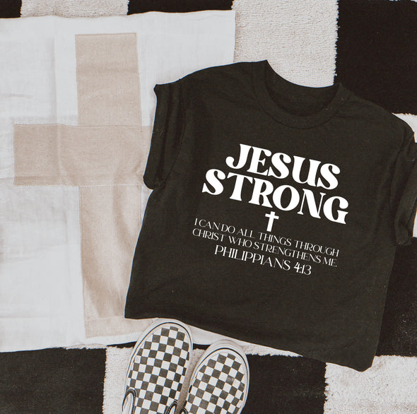 Jesus Strong WHITE INK -  Screen Print Transfer