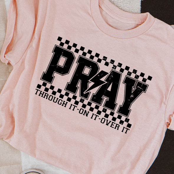 J33 Pray BLACK INK -  Screen Print Transfer