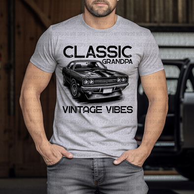 Classic Grandpa Vintage Vibes - DTF Transfer