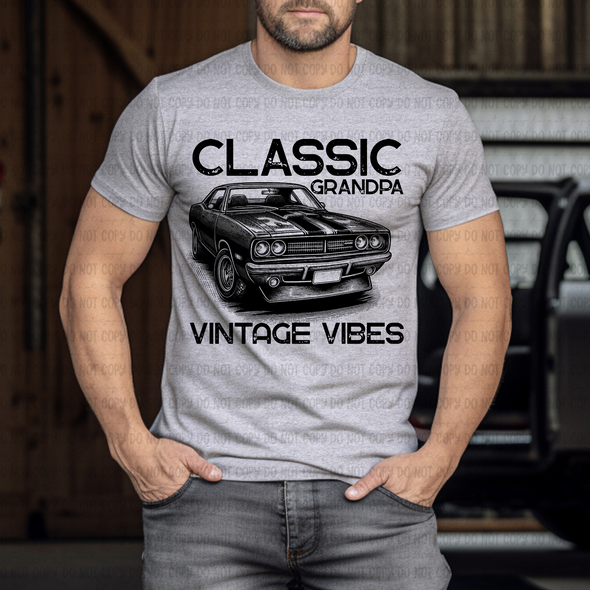 Classic Grandpa Vintage Vibes - DTF Transfer