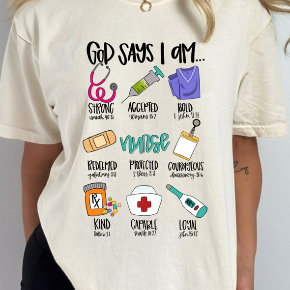 God Says Nurse - DTF Transfer