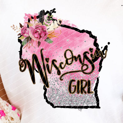 Wisconsin Silver Glitter - DTF Transfer