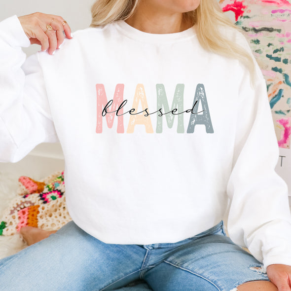 Blessed Mama Distressed - DTF Transfer