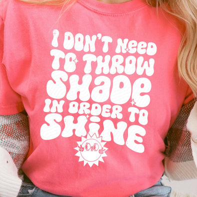 Shade Shine -  Screen Print Transfer