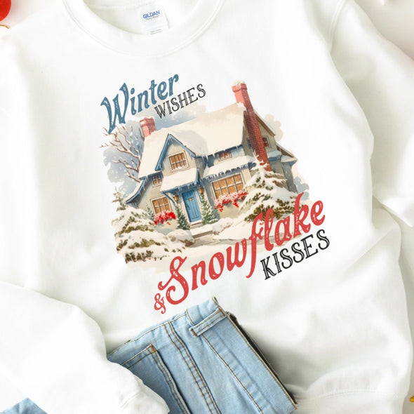 Winter Wishes & Snowflake Kisses Vintage - DTF