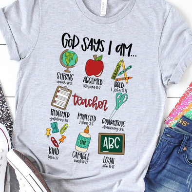 God Says Teacher - DTF Transfer