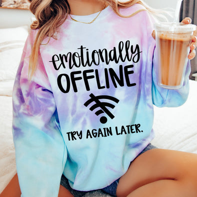 Emotionally Offline BLACK INK  - DTF Transfer