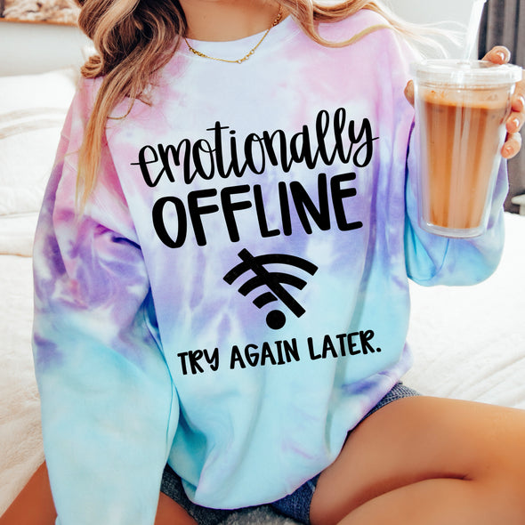 Emotionally Offline BLACK INK  - DTF Transfer