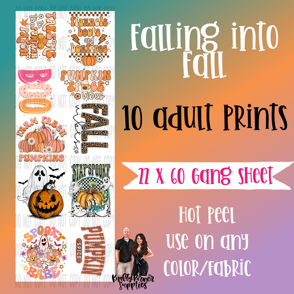 Falling into Fall GANG SHEET - DTF Transfer