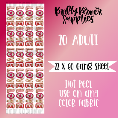 LOVE GANG SHEET - DTF Transfer