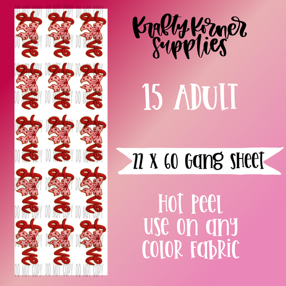 LOVE 2.0 GANG SHEET - DTF Transfer