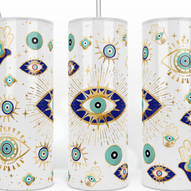 Evil Eye Burst - 20 oz Skinny Tumbler Sublimation Transfers