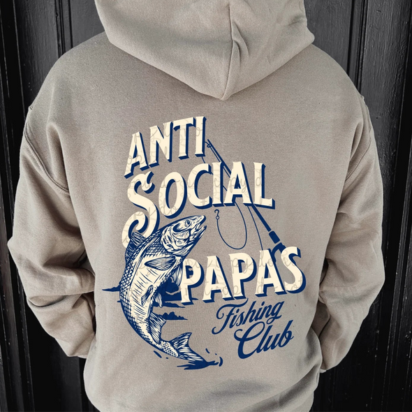 Anti social papas fishing club - DTF Transfer