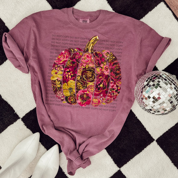 Fall Floral Pumpkin - DTF Transfer