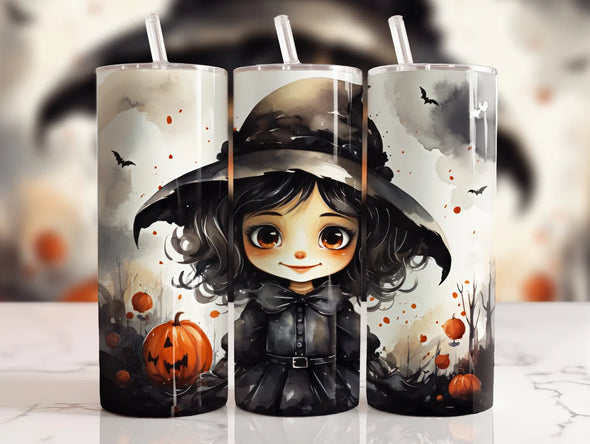 Halloween  Girl - 20 oz Skinny Tumbler Sublimation Transfers