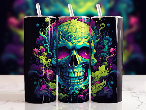 Skull - 20 oz Skinny Tumbler Sublimation Transfers