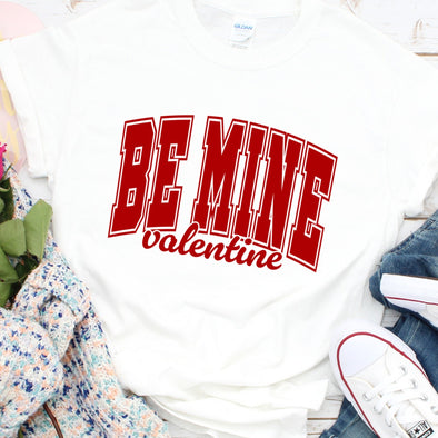 Be Mine Valentine RED INK -  Screen Print Transfer