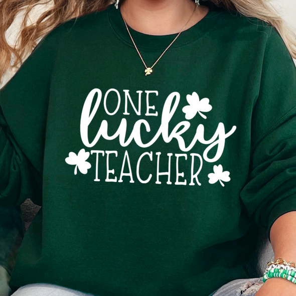 One Lucky Teacher - Screen Print Transfer