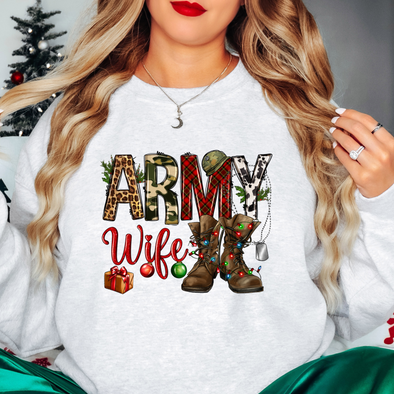 Army Wife Christmas -  DTF