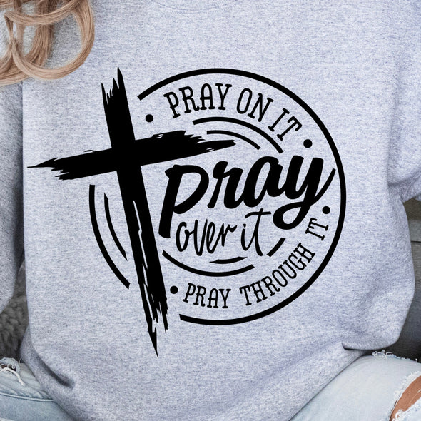 Pray On It BLACK INK -  Screen Print Transfer