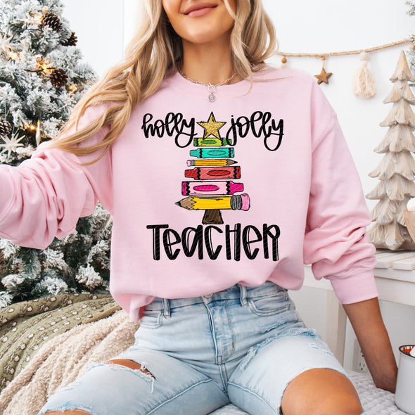 Holly Jolly Teacher - DTF Transfer