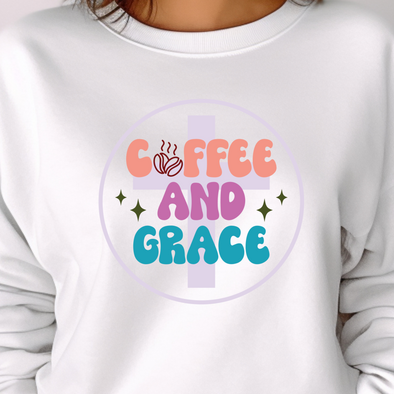 Coffee And Grace On Cross -  DTF