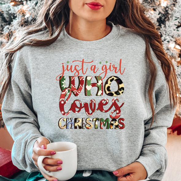 Just A Girl Who Loves Christmas  - DTF Transfer