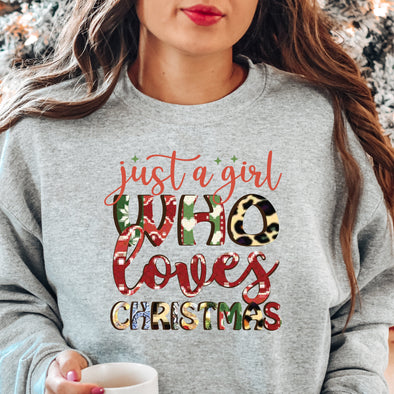 Just A Girl Who Loves Christmas  - DTF Transfer