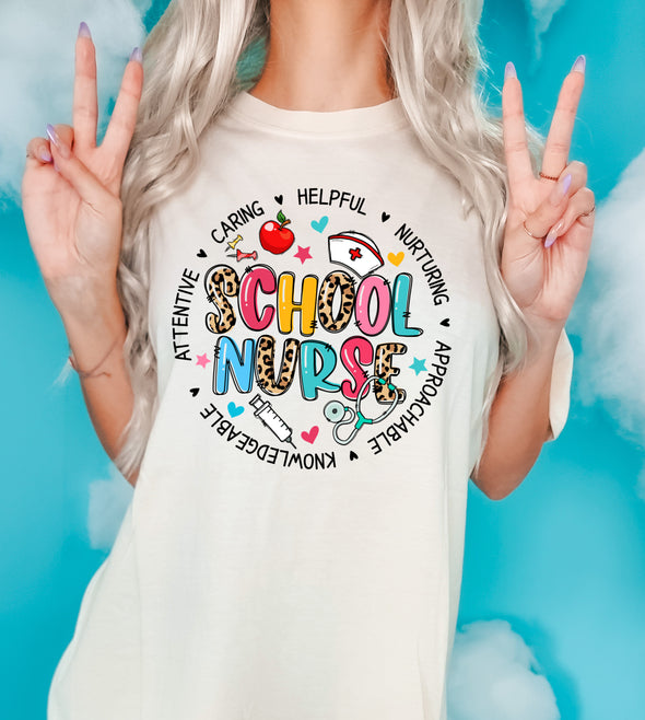 School Nurse Circle - DTF Transfer