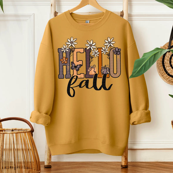 Hello Fall Doodle Florals - DTF