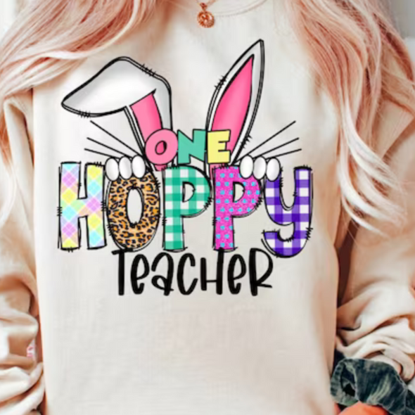 ONE HOPPY TEACHER - DTF