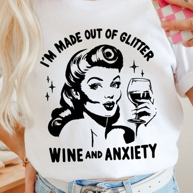 Wine/Anxiety -  Screen Print Transfer