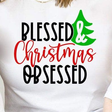 Blessed & Christmas Obsessed - DTF Transfer