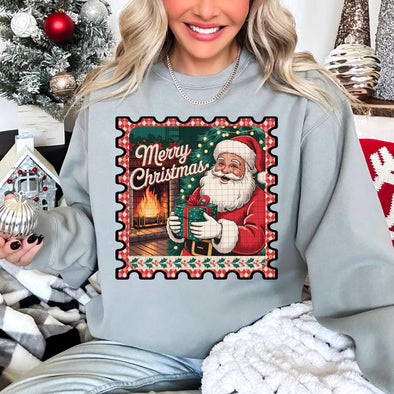 SANTA MERRY CHRISTMAS STAMP - DTF Transfer