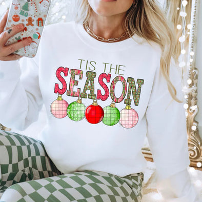 TIS THE SEASON ORNAMENTS - DTF Transfer