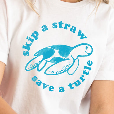 Skip A Straw Save A Turtle - DTF Transfer