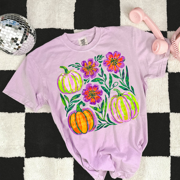 Floral Pumpkin Collage - DTF Transfer