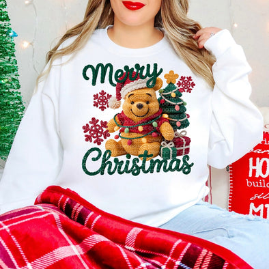 Merry Christmas Pooh - DTF Transfer