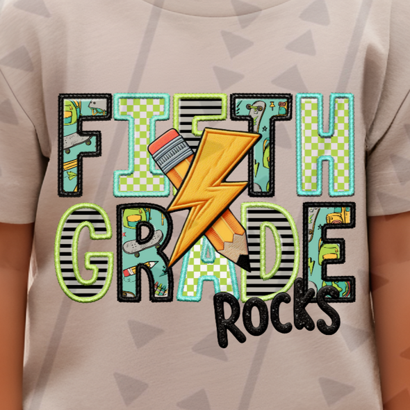 Fifth Grade Rocks Boy Version - DTF Transfer