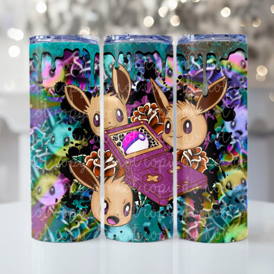 Eevee Gameboy - 20 oz Skinny Tumbler Sublimation Transfers