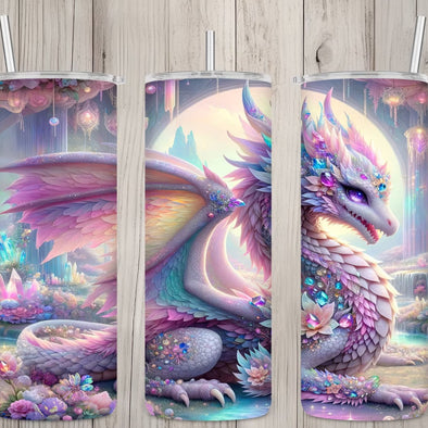 Jeweled Dragon - 20 oz Skinny Tumbler Sublimation Transfers