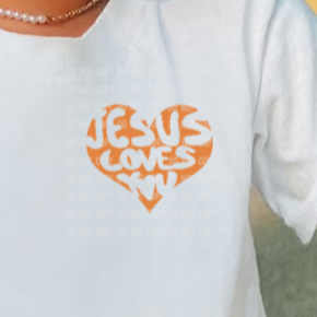 Jesus Loves You Heart - DTF