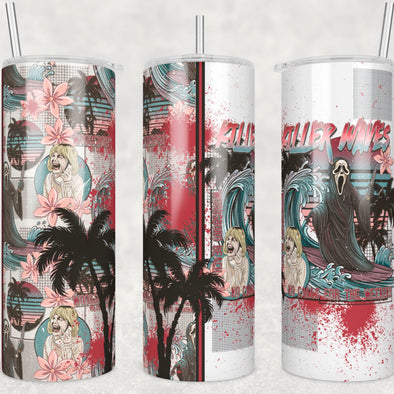 Killer Waves  - 20 oz Skinny Tumbler Sublimation Transfers
