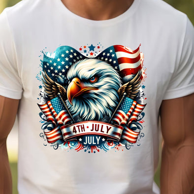 4th Of July Eagle With Flag - DTF Transfer