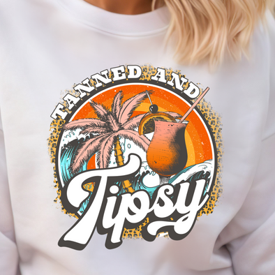 Tanned And Tipsy  - DTF Transfer