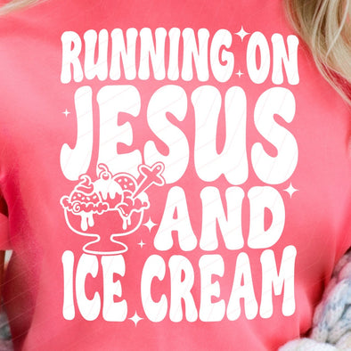Jesus & Ice Cream -  Screen Print Transfer