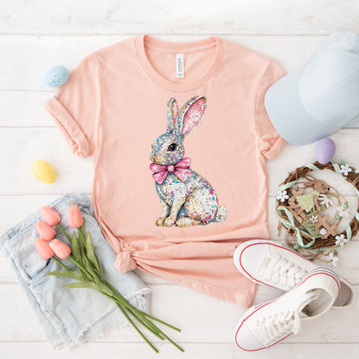 Faux Sequin Easter Bunny  - DTF