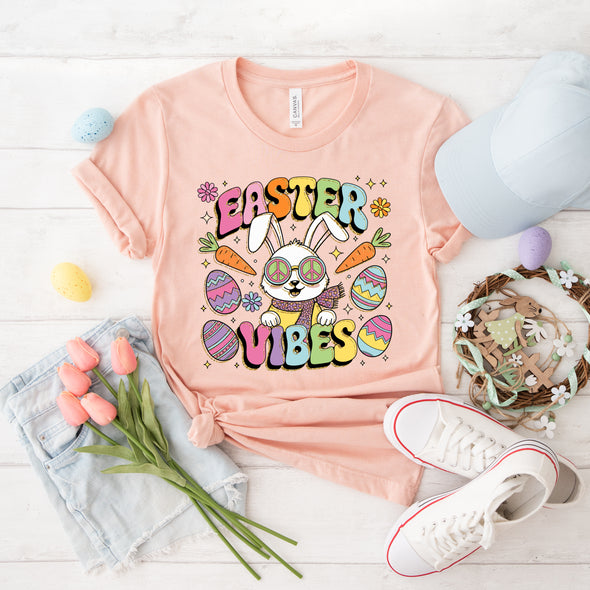 Easter Vibes Rainbow Bunny  - DTF