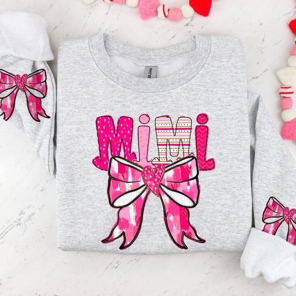 Coquette Valentines Day; Mimi WITH 2 BOWS - DTF