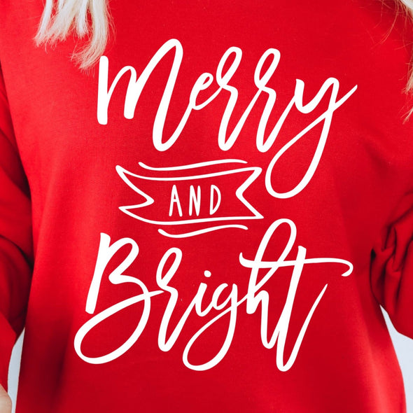 Merry & Bright -  Screen Print Transfer